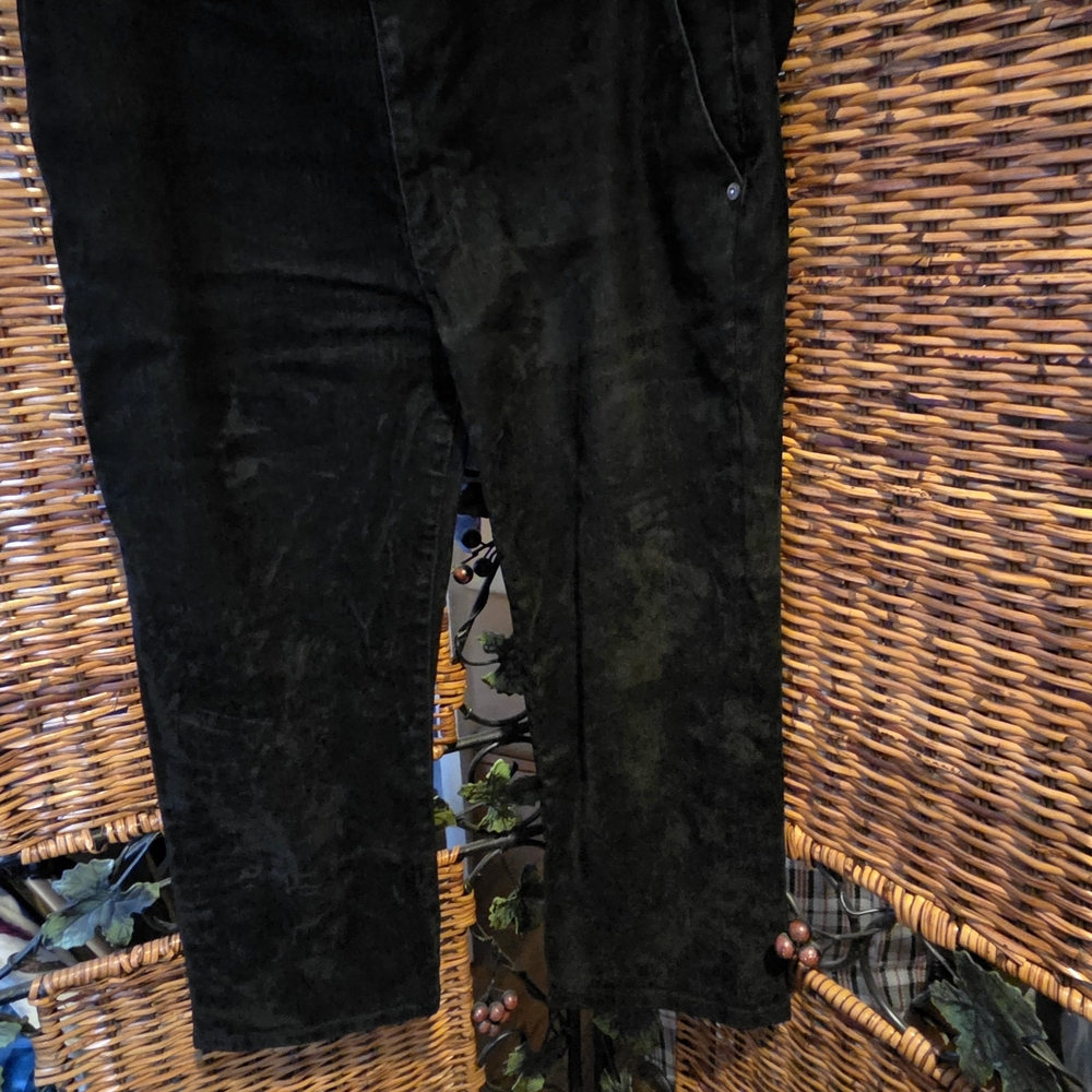 Zara Black Corduroy Women's Straight-Leg Pants